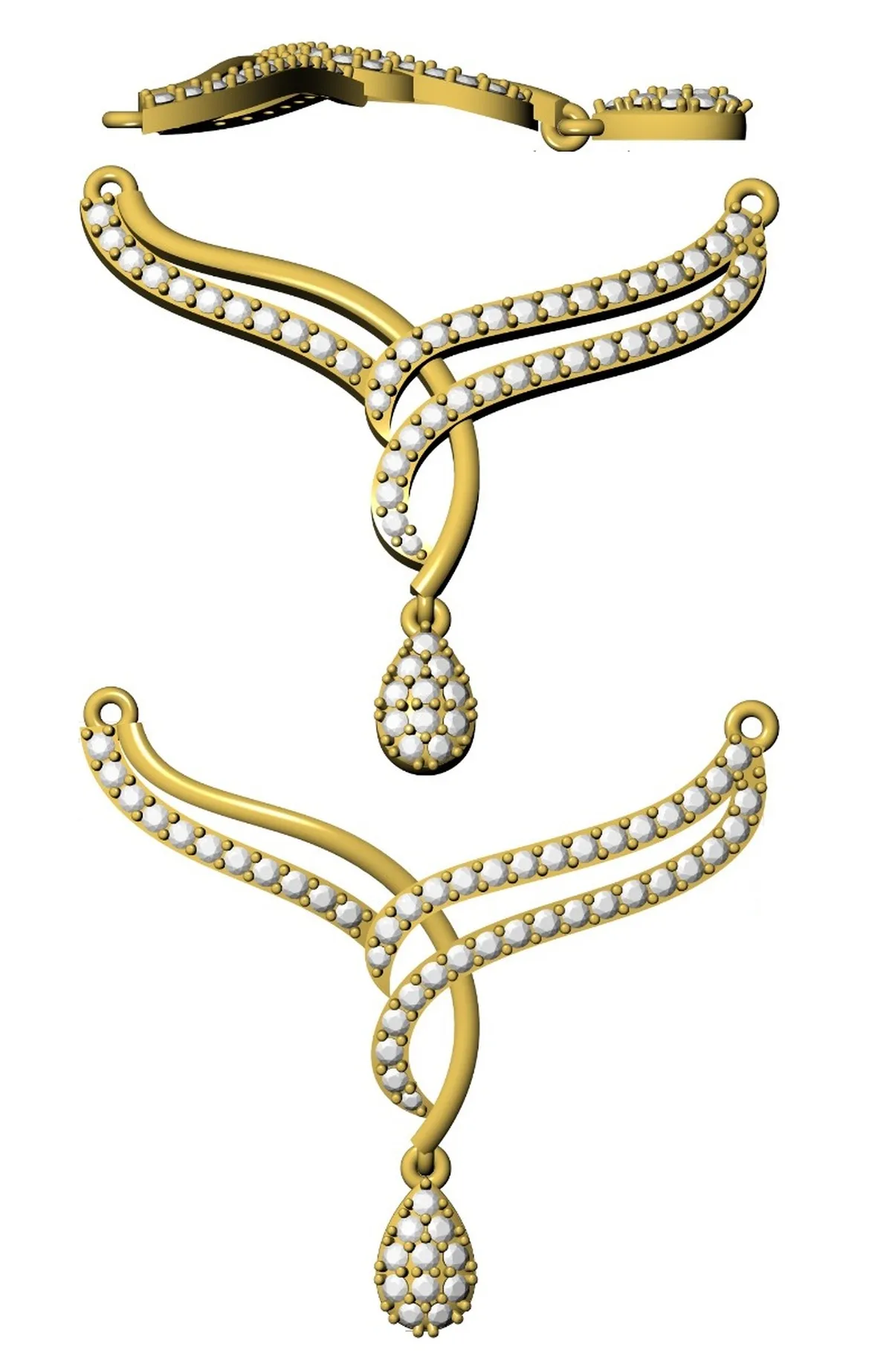 Round Diamond Necklace 